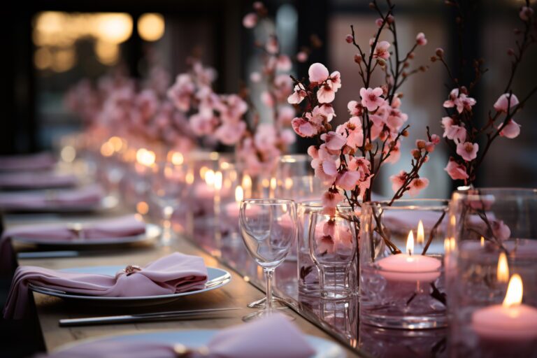 Cherry Blossom table scape